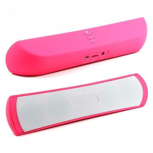 Enceinte Wireless Bluetooth Speakers Portable Hifi Mini Music Player USB SD MP3, Couleur: Rose Pink