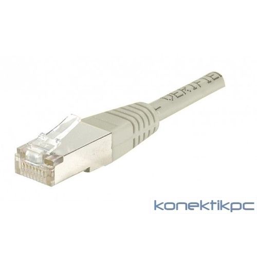 deXlan - Cordon de raccordement - RJ-45 (M) pour RJ-45 (M) - 50 cm - STP - CAT 5e - beige
