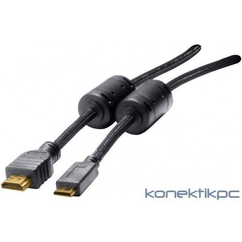 exertis Connect - Câble HDMI - 19 pin mini HDMI Type C mâle pour HDMI mâle - 2 m - noir