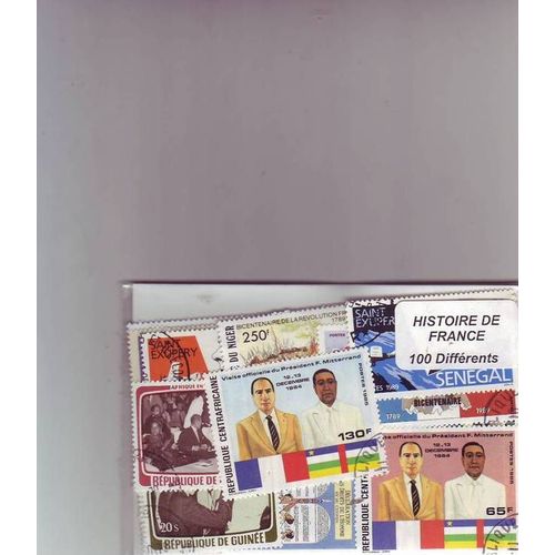 Histoire De France - Lot De 100 Timbres Differents Du Monde Entier