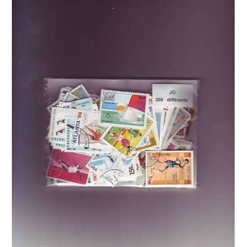 Jeux Olympiques - Lot De 300 Timbres Differents Du Monde Entier