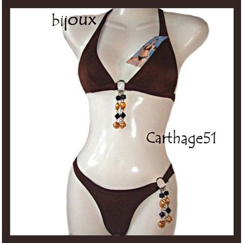 Maillot De Bain Femme Bikini Sexy  - Noir Marron Bleu Rose Blanc - Plusieurs Modèles Et Tailles