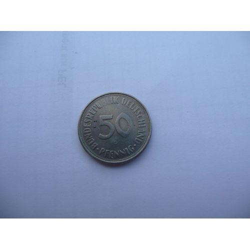 Pièce De 50 Pfennigs De 1950