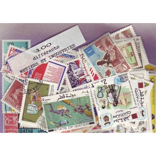 Metiers Et Industries - Lot De 100 Timbres Differents Du Monde Entier