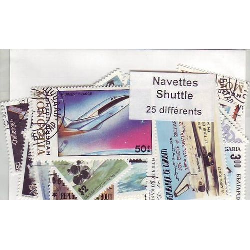 Navettes - Lot De 25 Timbres Differents Du Monde Entier