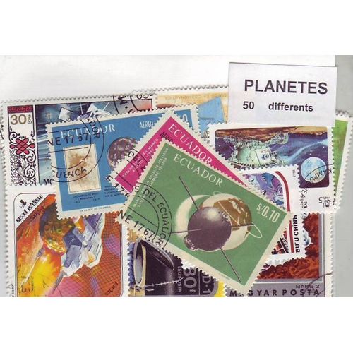 Planetes - Lot De 50 Timbres Du Monde Entier
