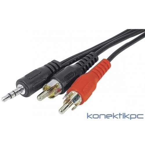 Dexlan - C?ble audio - mini jack st?r?o (M) pour RCA (M) - 5 m