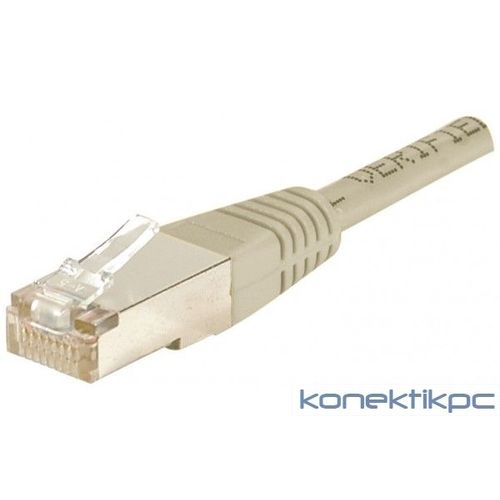 exertis Connect - Cordon de raccordement - RJ-45 (M) pour RJ-45 (M) - 1 m - F/UTP (ScTP) - CAT 5e - moulé - gris