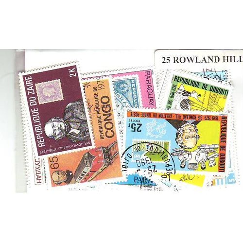 Rowland Hill - Lot De 25 Timbres Differents Du Monde Entier