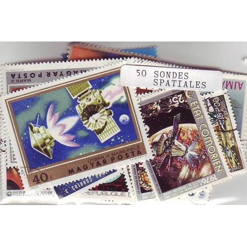 Sondes Spatiales - Lot De 50 Timbres Differents Du Monde Entier