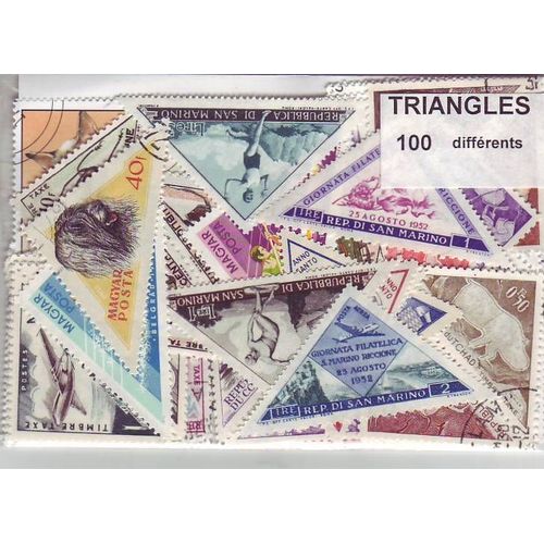 Triangles - Lot De 100 Timbres Differents Du Monde Entier