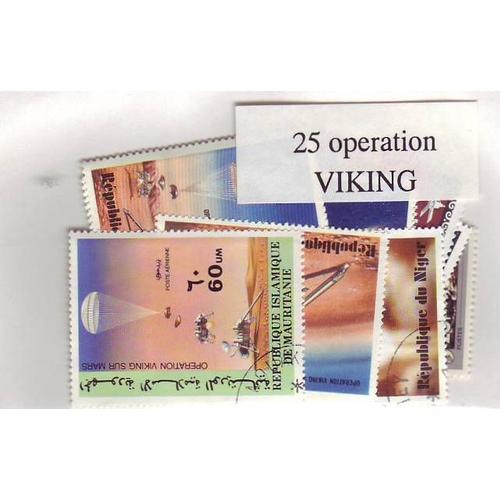 Operation Viking - Lot De 25 Timbres Differents Du Monde Entier