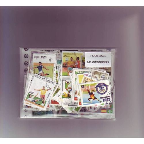 Football - Lot De 200 Timbres Differents Du Monde Entier