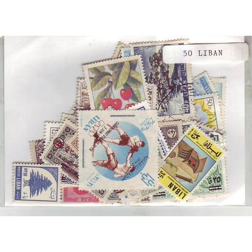 Liban - Lot De 50 Timbres Differents -