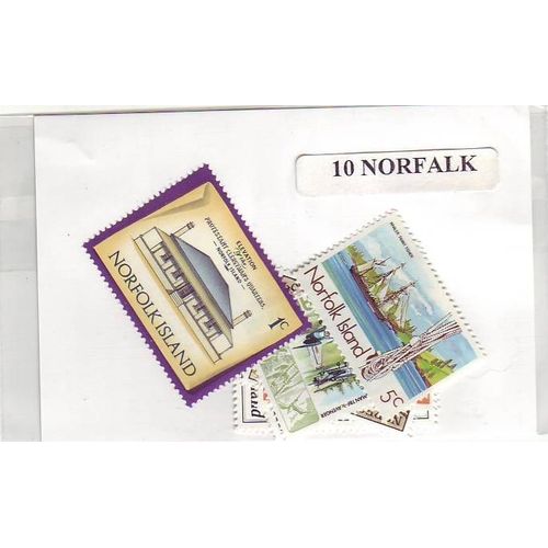 Norfalk - Lot De 10 Timbres Differents