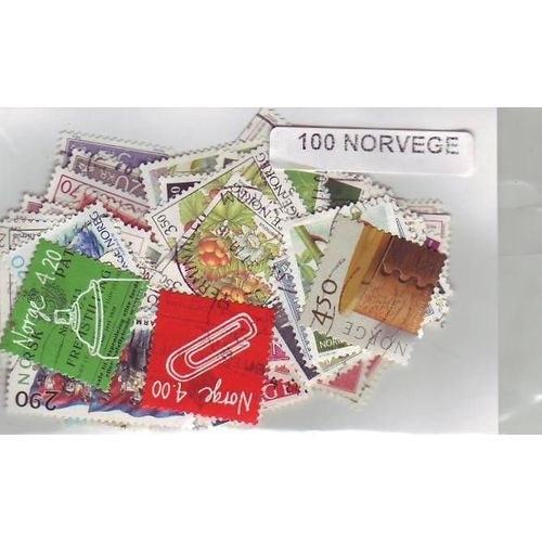 Norvege - Lot De 100 Timbres Differents