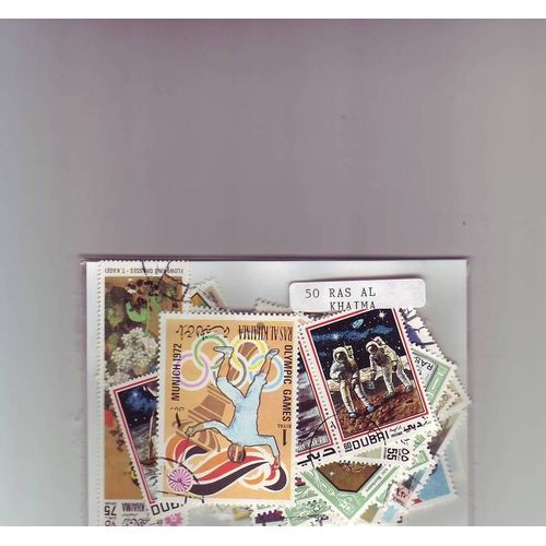 Ras Al Khaima - Lot De 50 Timbres Differents