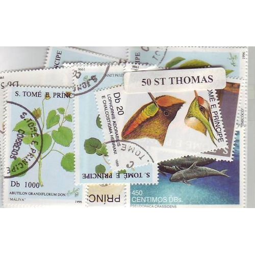 Saint Thomas - Lot De 50 Timbres Differents