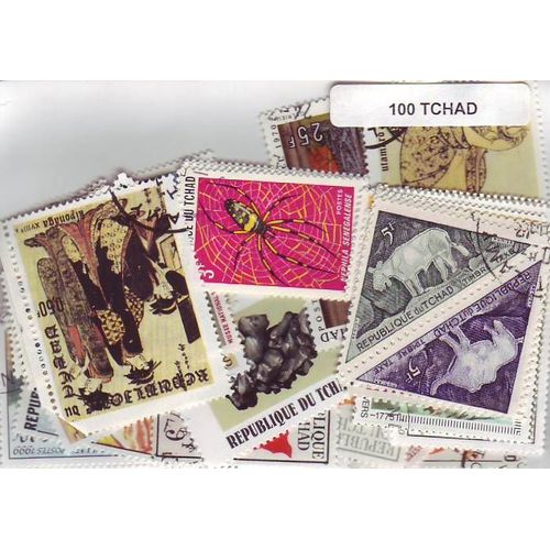 Tchad - Lot De 100 Timbres Differents