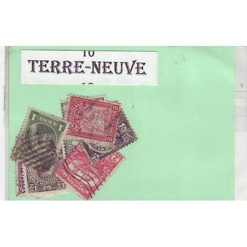 Terre Neuve - Lot De 10 Timbres Differents