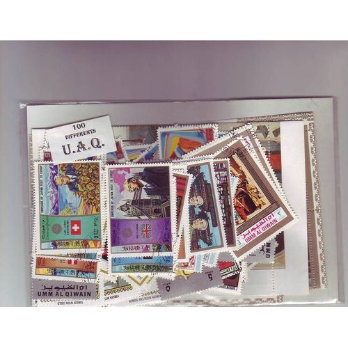 Um Al Qiwain - Lot De 100 Timbres Differents