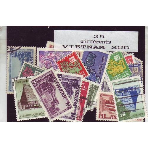 Vietnam Sud - Lot De 25 Timbres Differents