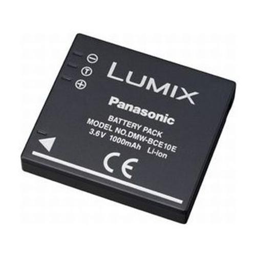 Panasonic DMW-BCE10E - Pile pour appareil photo Li-Ion 1000 mAh - pour Lumix DMC-FS20, FS3EF-A, FS5A, FS5EF-P, FS5GK, FX33, FX35, FX36, FX37, FX38, FX500, FX55