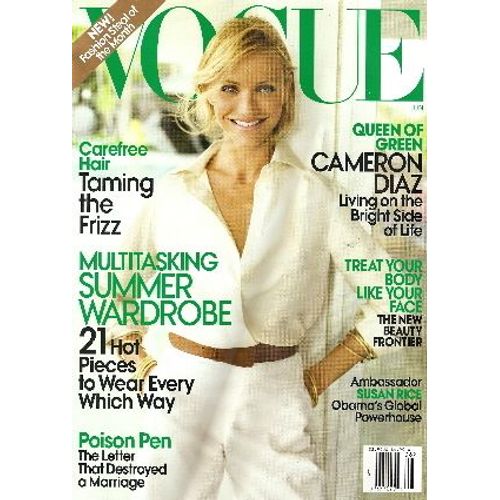 Vogue  N° 8449 : Cameron Diaz: Living On The Bright Side Of Life (12p) / Morgan Freeman (8p) / Rafael Nadal (6p) Import U.S