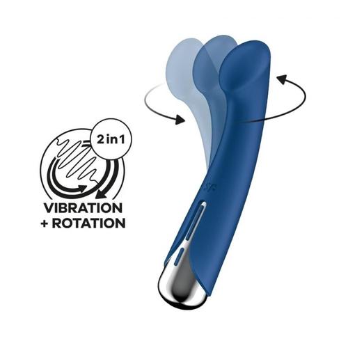 Stimulateur De Prostate Vibrant Stimulateur Spinning G-Spot 1 - 11 X 3.5cm Bleu Satisfyer