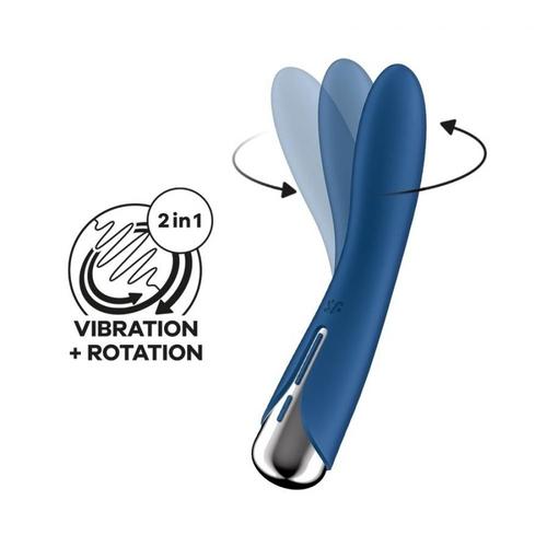 Stimulateur De Prostate Vibrant Stimulateur Spinning Vibe 1 - 11 X 3cm Bleu Satisfyer