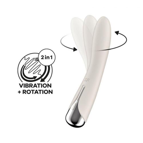 Stimulateur De Prostate Vibrant Stimulateur Spinning Vibe 1 - 11 X 3cm Crème Satisfyer