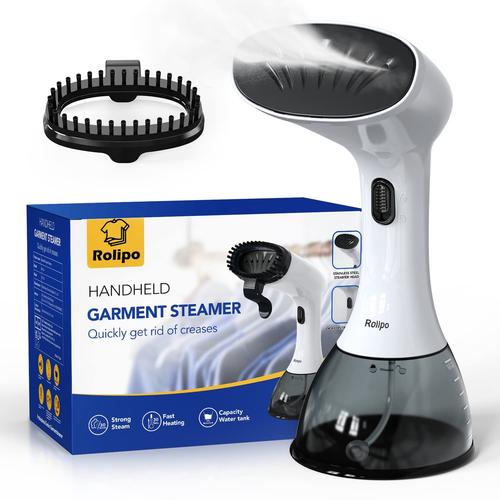 Rolipo Défroisseur Vapeur, Fer à repasser portable haute puissance pour la maison, le bureau, le voyage, réservoir d'eau de grande capacité de 400ML, Voyage Vapeur Steamer - blanc