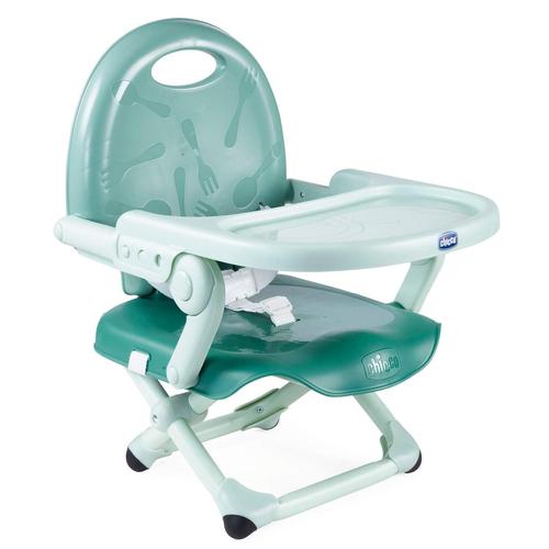 Chicco Pocket Snack Rehausseur Chaise Bébé Pour Enfants De 6 Mois À 3 Ans (15 Kg), Chaise Haute Portable, Réglable, Avec Fermeture Compacte Et Plateau Amovible - Sage