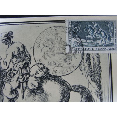 France - Carte + Timbre Oblitere Journee Du Timbre 1964