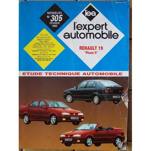 Revue Technique Renault 19 Phase Ii  N° 305
