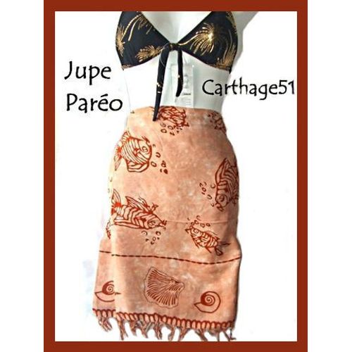Jupe Pareo Coquillages  - (Plusieurs Coloris Disponibles)