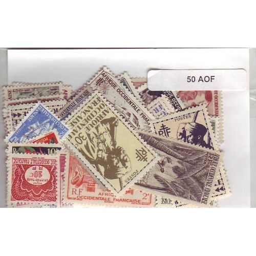 France Colonies - Aof - Lot De 50 Timbres Differents