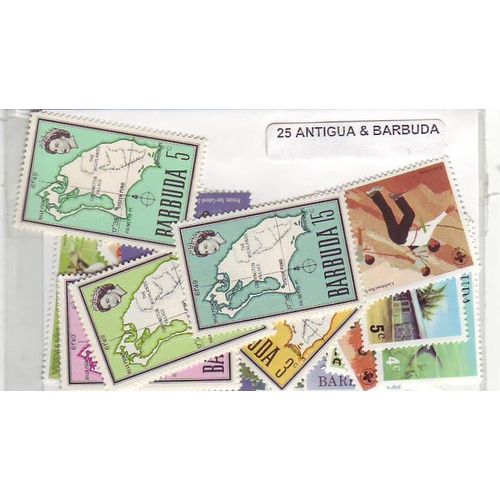 Antigua Et Barbuda - Lot De 25 Timbres Differents