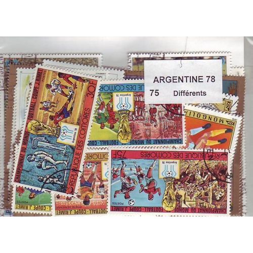 Argentine - Coupe Du Monde 1978 - Lot De 75 Timbres Differents