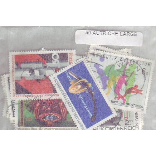 Autriche - Lot De 50 Timbres Grands Formats Differents