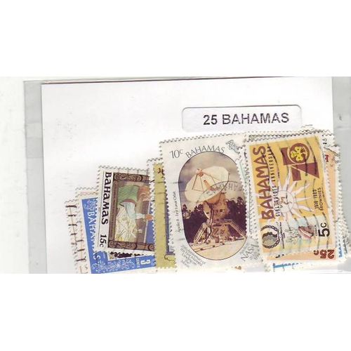 Bahamas - Lot De 25 Timbres Differents