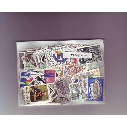 Belgique - Grand Format - Lot De 200 Timbres Differents