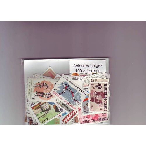 Belgique Colonies - Lot De 100 Timbres Differents