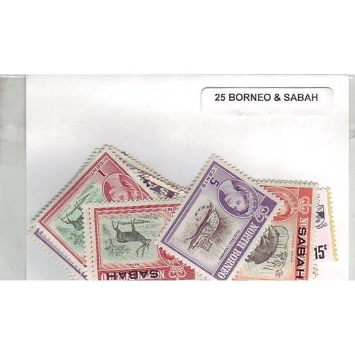 Borneo Et Sabah - Lot De 25 Timbres Differents