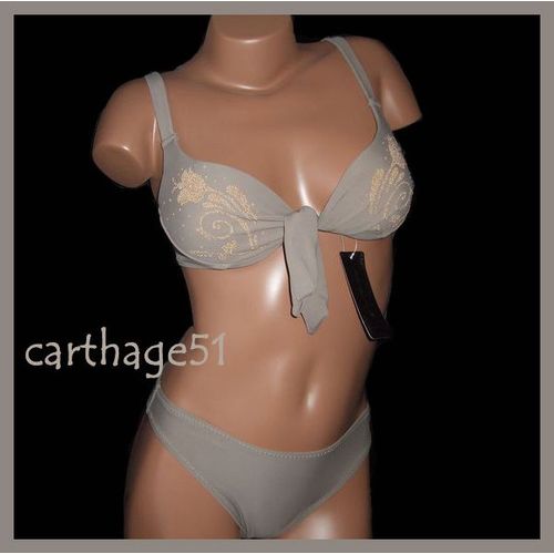 Maillot De Bain Luxe Deux Pièces Bikini - Bandeau Push Up - Noir - Taupe - Marron Choco M (38) L (40) Xl (42)