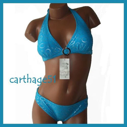 Maillot De Bain 2 Pièces Bikini - Noir Blanc Rouge - Différentes Tailles Disponibles