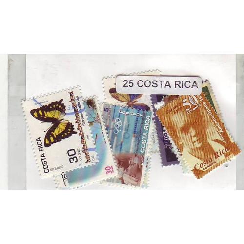 Costa Rica - Lot De 25 Timbres Differents