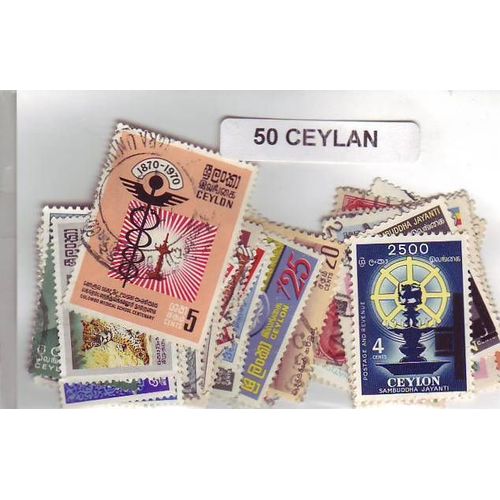 Ceylan - Lot De 50 Timbres Differents