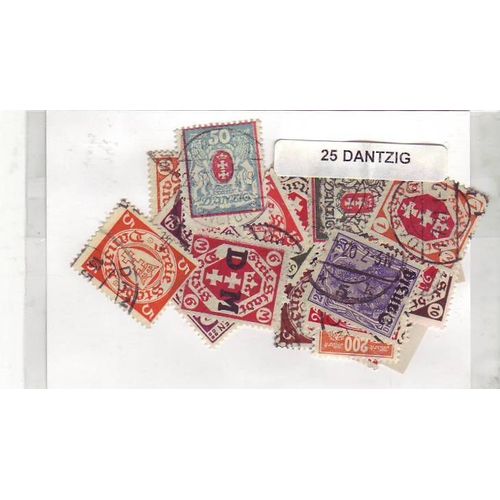 Dantzig - Lot De 25 Timbres Differents