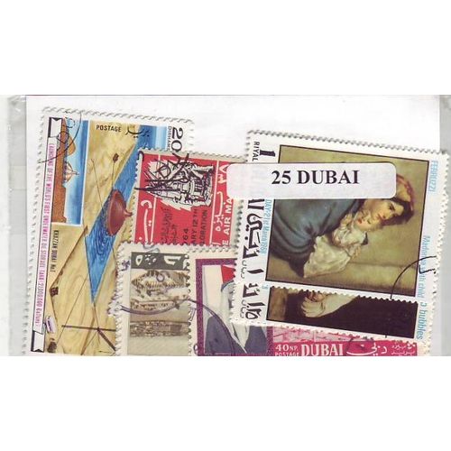 Dubai - Lot De 25 Timbres Differents